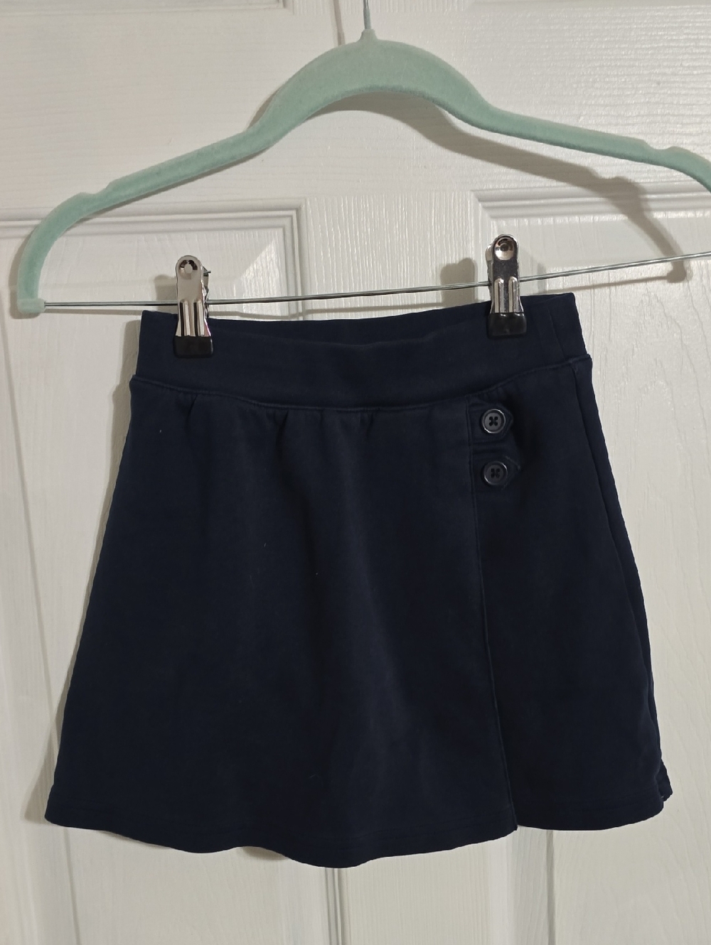 Cat & Jack Navy School Uniform Skirt with Side Button Trim